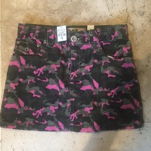 Girls Children’s Place Camouflage Corderoy Skirt